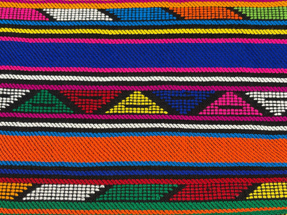 Extra Fine Weave Guatemalan Huipil Style Fabric by Yard. Assorted Color Red Handwoven Cotton, 25" Wide.
