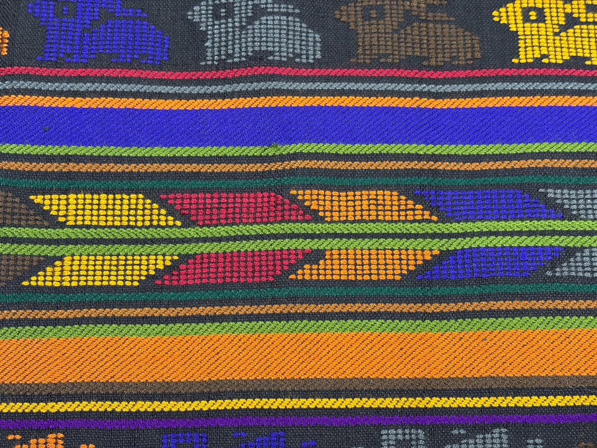 Extra Fine Weave Guatemalan Huipil Style Fabric by Yard. Assorted Color Blue Handwoven Cotton, 25" Wide.