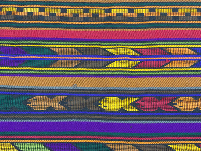 Extra Fine Weave Guatemalan Huipil Style Fabric by Yard. Assorted Color Blue Handwoven Cotton, 25" Wide.
