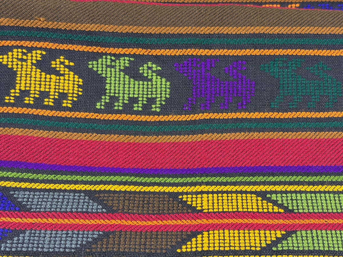 Extra Fine Weave Guatemalan Huipil Style Fabric by Yard. Assorted Color Blue Handwoven Cotton, 25" Wide.