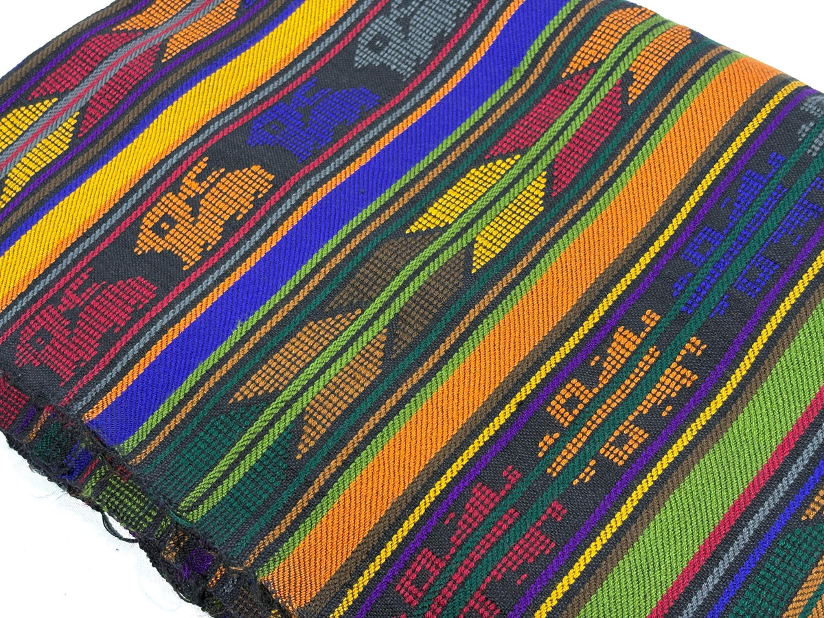 Extra Fine Weave Guatemalan Huipil Style Fabric by Yard. Assorted Color Blue Handwoven Cotton, 25" Wide.