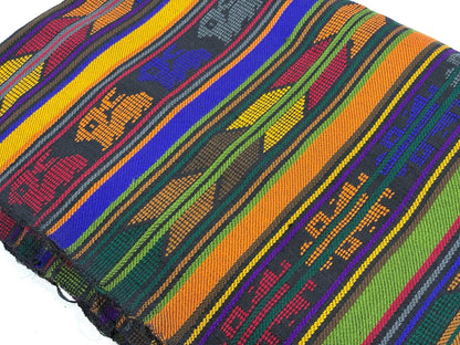 Extra Fine Weave Guatemalan Huipil Style Fabric by Yard. Assorted Color Blue Handwoven Cotton, 25" Wide.