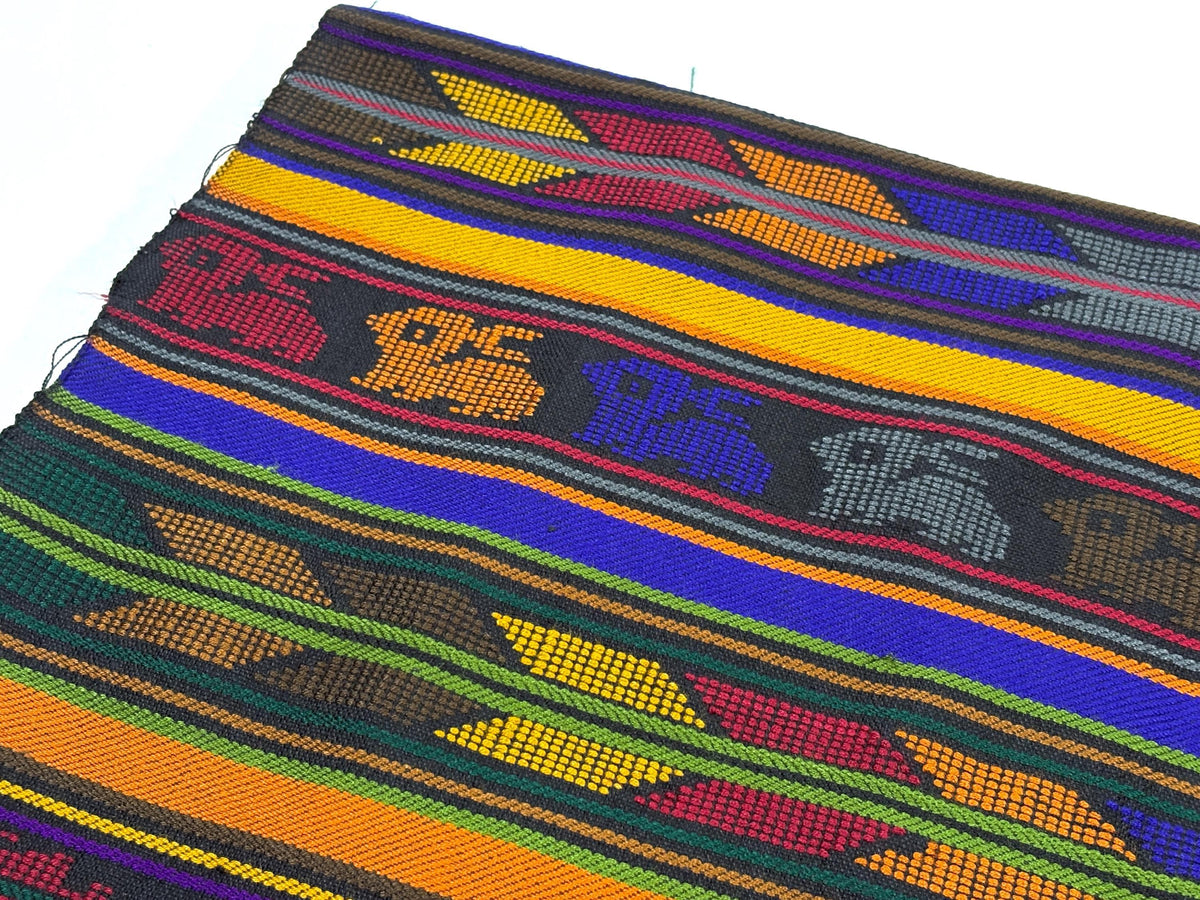 Extra Fine Weave Guatemalan Huipil Style Fabric by Yard. Assorted Color Blue Handwoven Cotton, 25" Wide.