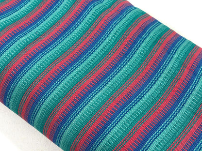 Pastel Pink, Green & Blue Guatemalan Fabric by Yard, Handwoven Mayan Cotton Textile, 36" Wide.