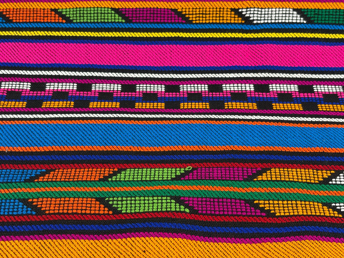 Extra Fine Weave Guatemalan Huipil Style Fabric by Yard. Assorted Color Red Handwoven Cotton, 25" Wide.
