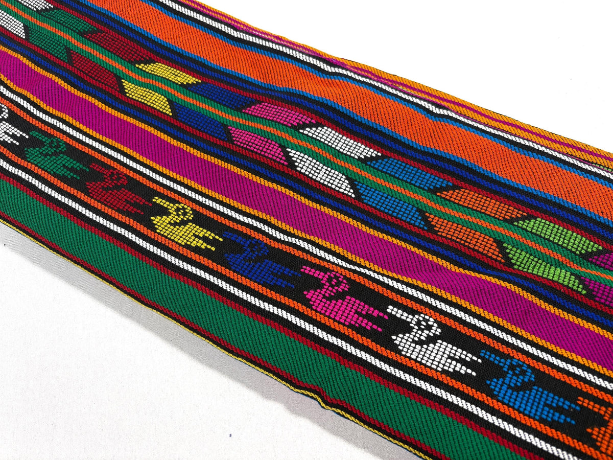 Extra Fine Weave Guatemalan Huipil Style Fabric by Yard. Assorted Color Red Handwoven Cotton, 25" Wide.