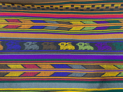 Extra Fine Weave Guatemalan Huipil Style Fabric by Yard. Assorted Color Blue Handwoven Cotton, 25" Wide.