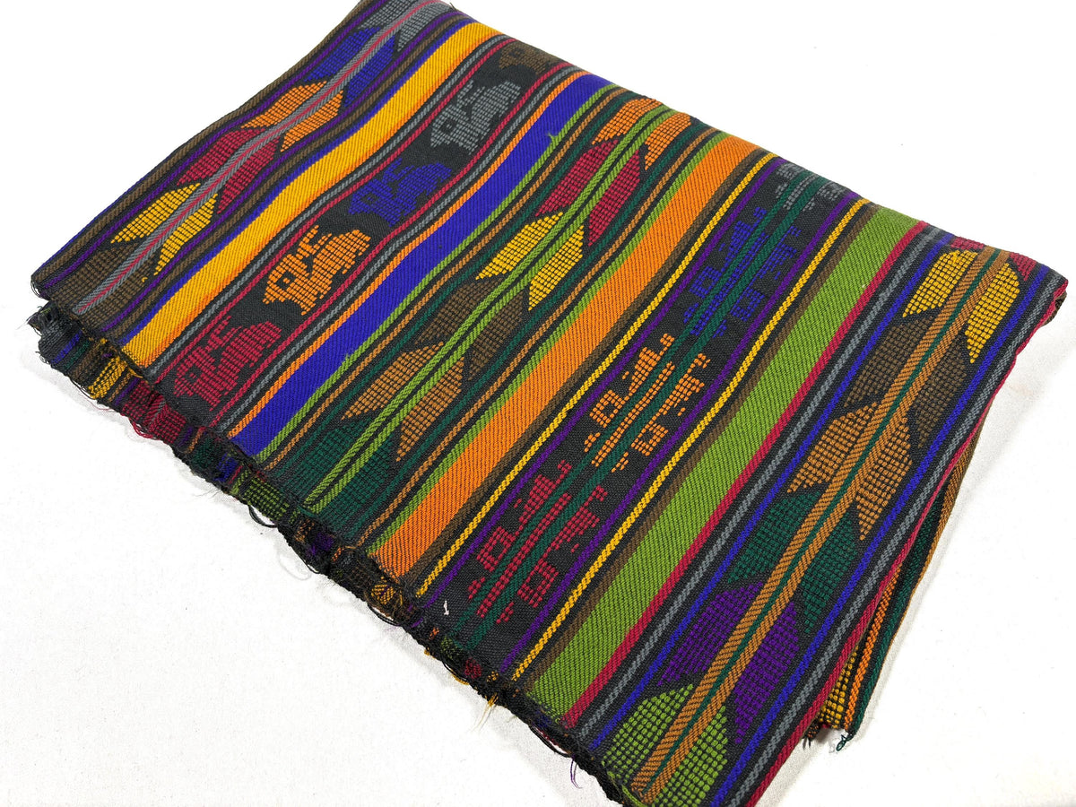 Extra Fine Weave Guatemalan Huipil Style Fabric by Yard. Assorted Color Blue Handwoven Cotton, 25" Wide.