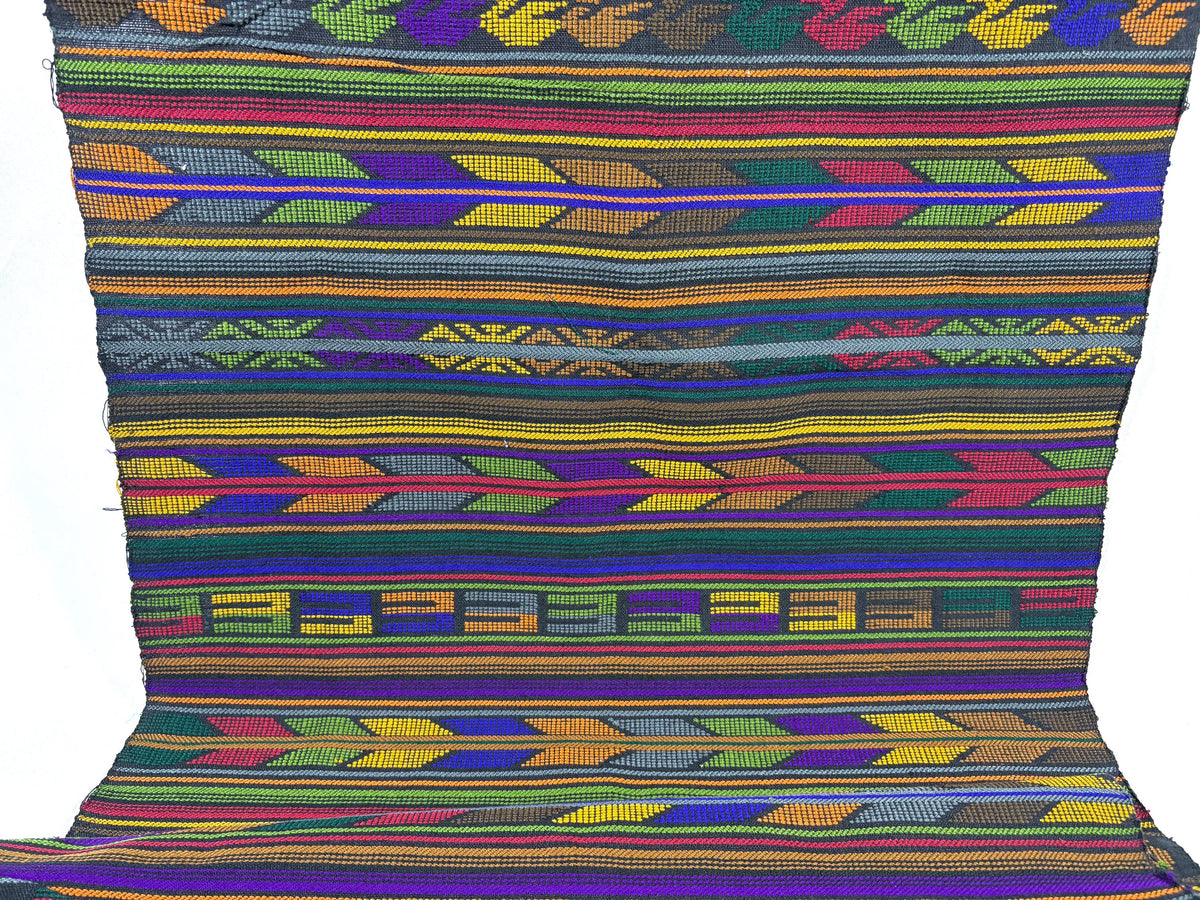 Extra Fine Weave Guatemalan Huipil Style Fabric by Yard. Assorted Color Blue Handwoven Cotton, 25" Wide.