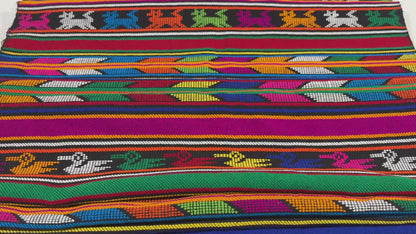 Extra Fine Weave Guatemalan Huipil Style Fabric by Yard. Assorted Color Red Handwoven Cotton, 25" Wide.