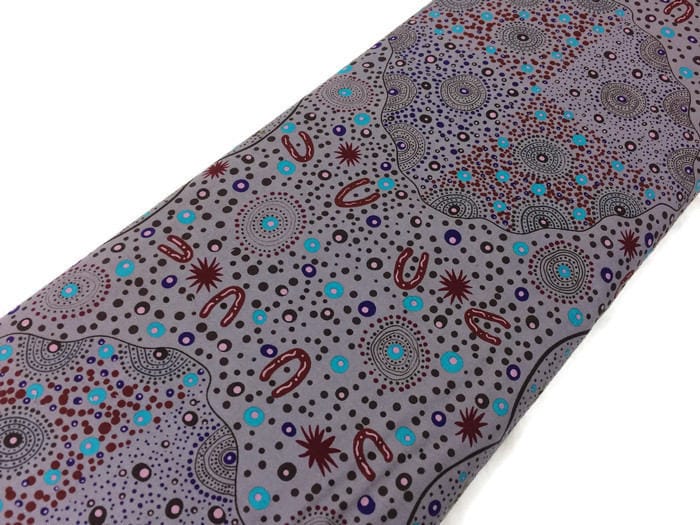 Australian Fabric--Aboriginal Fabric--Aboriginal Art--Cotton Fabric--Ethnic--Bush Food Dreaming Mint--Australian Fabric by the  YARD