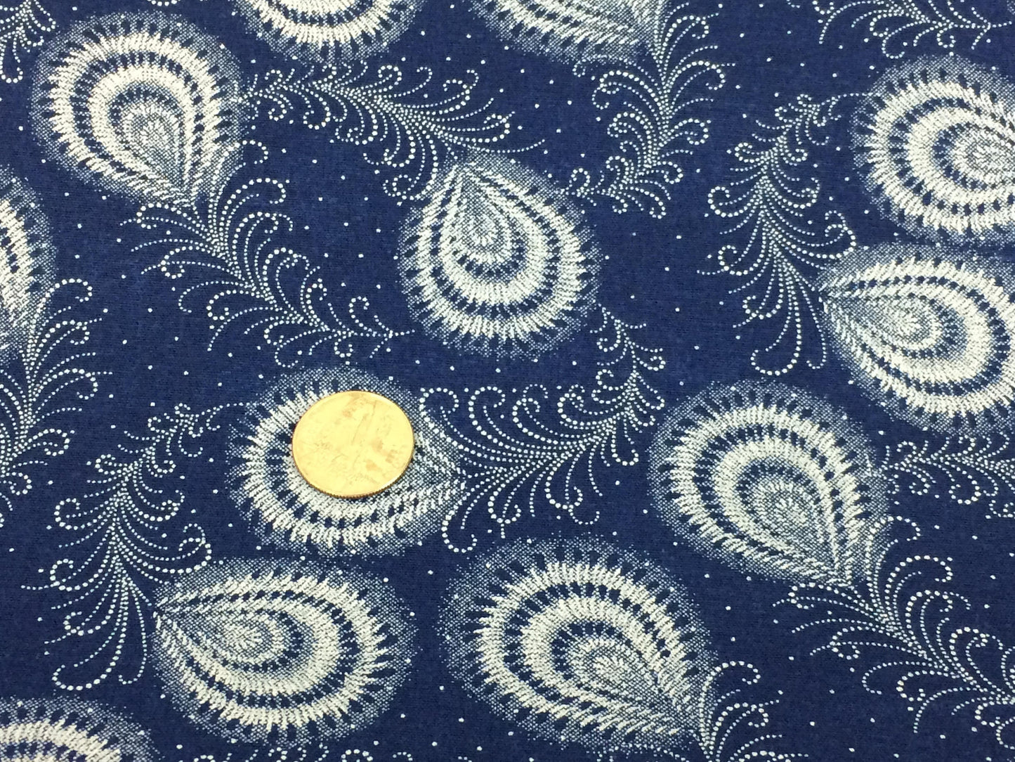 South African Shweshwe Fabric by the YARD. DaGama 3 Cats Indigo Peacock Feathers. 100% Cotton Fabric for Quilting, Apparel, and Home Decor