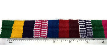 Hand Woven 1.25 Inch Wide Guatemalan Belt, Purse Strap, Sash Sold by the YARD. Cotton Mayan Toto Belt Textile in Rainbow Stripe Assort Color