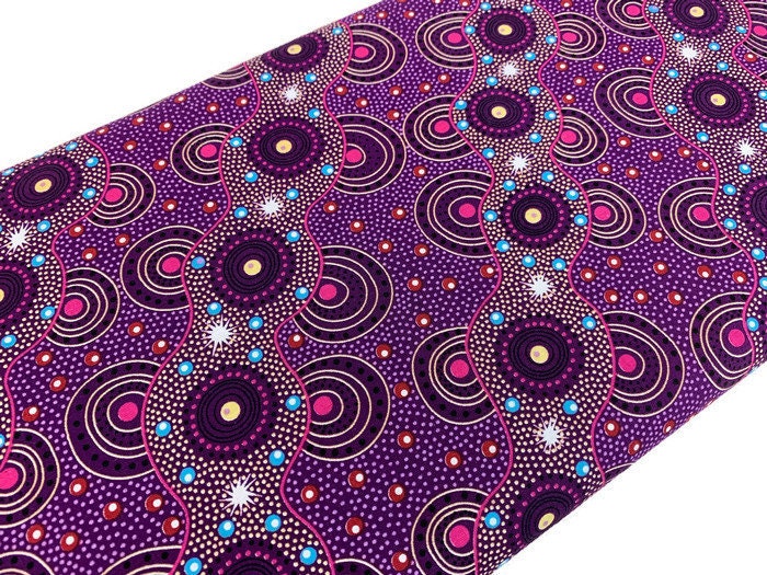 Australian Aboriginal Bush Dreaming of Utopia Purple