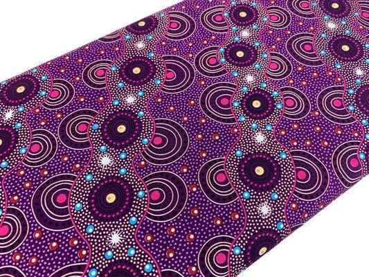 Australian Aboriginal Bush Dreaming of Utopia Purple