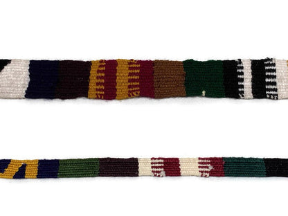 Hand Woven 1/2 Inch Wide Guatemalan Belt or Purse Strap Sold per YARD. Cotton Mayan Toto Belt Textile in Earth Tone Brown,Tan,Maroon,Green