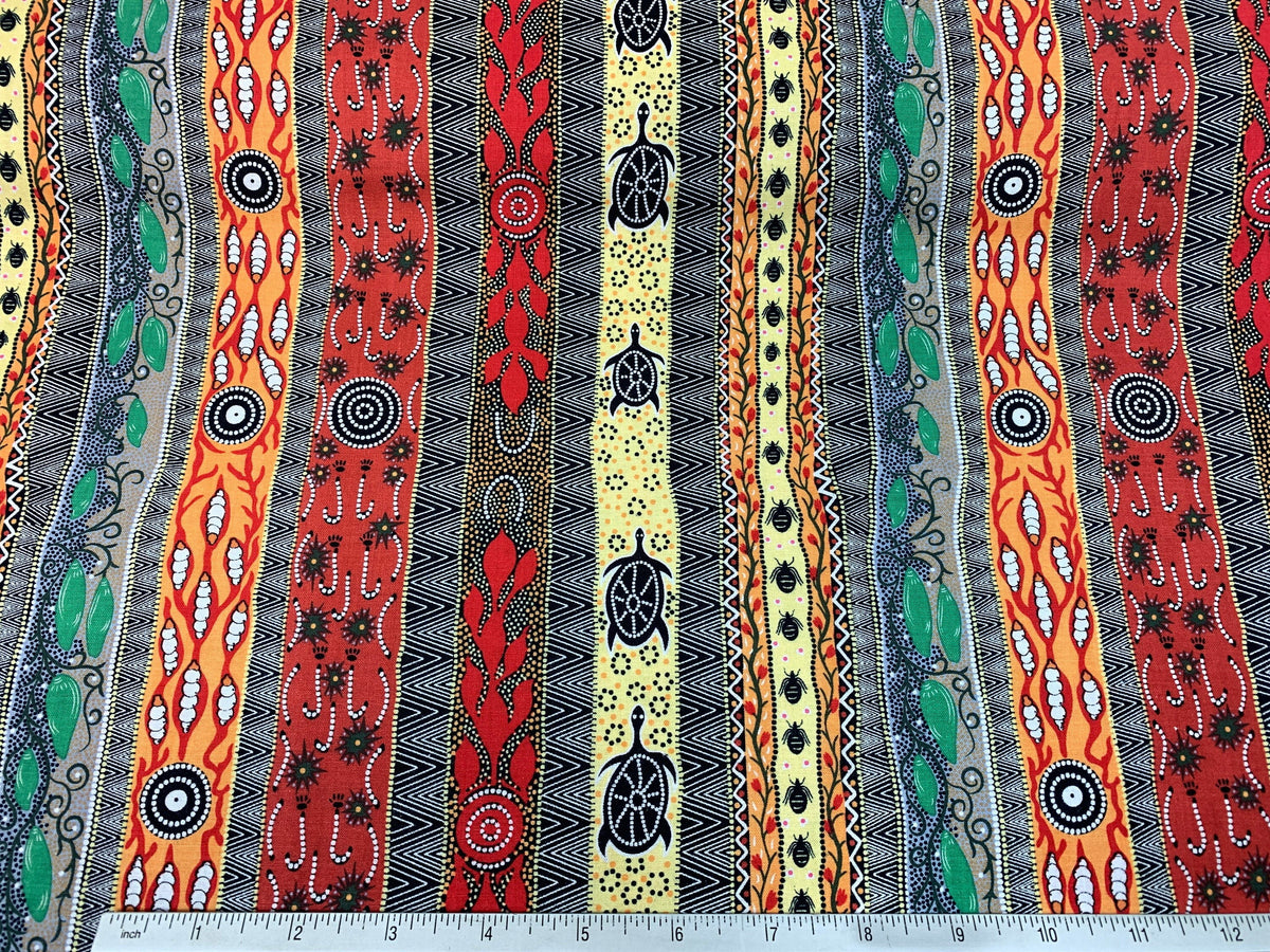 Australian Aboriginal Cotton Quilting Fabric by the YARD.  M&S Textiles "Dreaming in One Purple". For sewing, quilting, apparel, home decor.