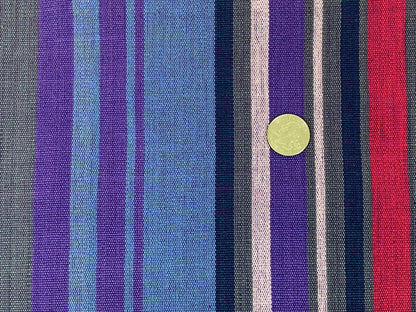 Guatemalan Handwoven Purple & Gray with Pink Accent Stripes