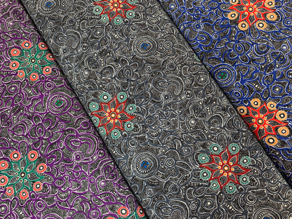 Australian Aboriginal Cotton Quilting Fabric by the YARD. M&S Textiles Yallaroo Blue. 100% Cotton for quilting, apparel, and home décor.
