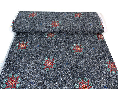 Australian Aboriginal Cotton Quilting Fabric by the YARD. M&S Textiles Yallaroo Ash. 100% Cotton for quilting, apparel, and home décor.