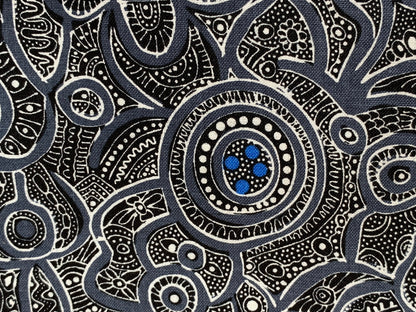 Australian Aboriginal Cotton Quilting Fabric by the YARD. M&S Textiles Yallaroo Ash. 100% Cotton for quilting, apparel, and home décor.
