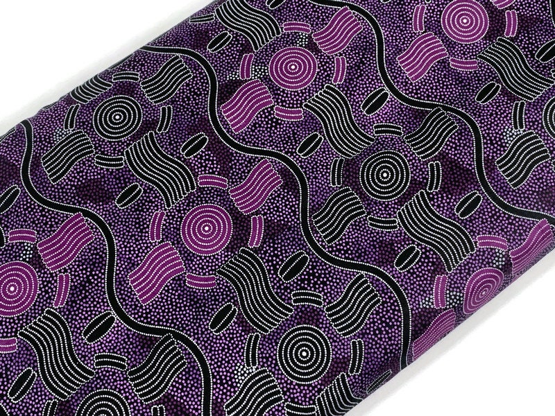 Australian Aboriginal Rain Dreaming Purple