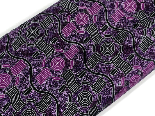 Australian Aboriginal Rain Dreaming Purple