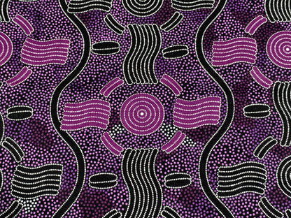 Australian Aboriginal Rain Dreaming Purple