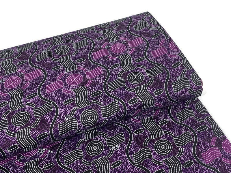 Australian Aboriginal Rain Dreaming Purple