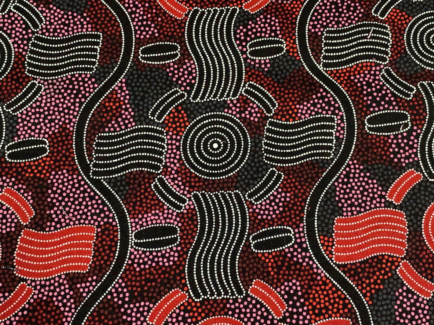 Australian Aboriginal Rain Dreaming Red