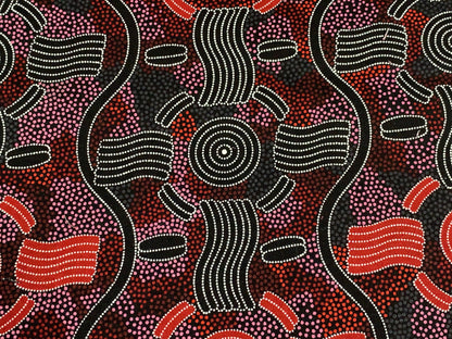 Australian Aboriginal Rain Dreaming Red