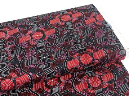Australian Aboriginal Rain Dreaming Red
