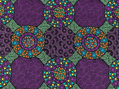 Australian Aboriginal Wildflowers and Bush Tuckers Purple