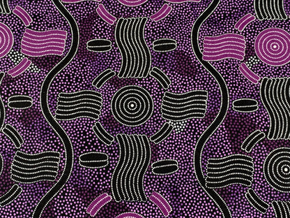 Australian Aboriginal Rain Dreaming Purple