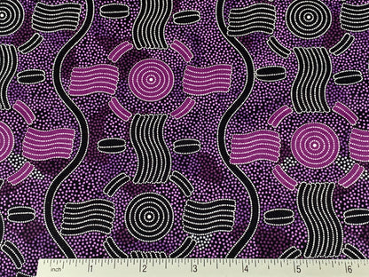 Australian Aboriginal Rain Dreaming Purple