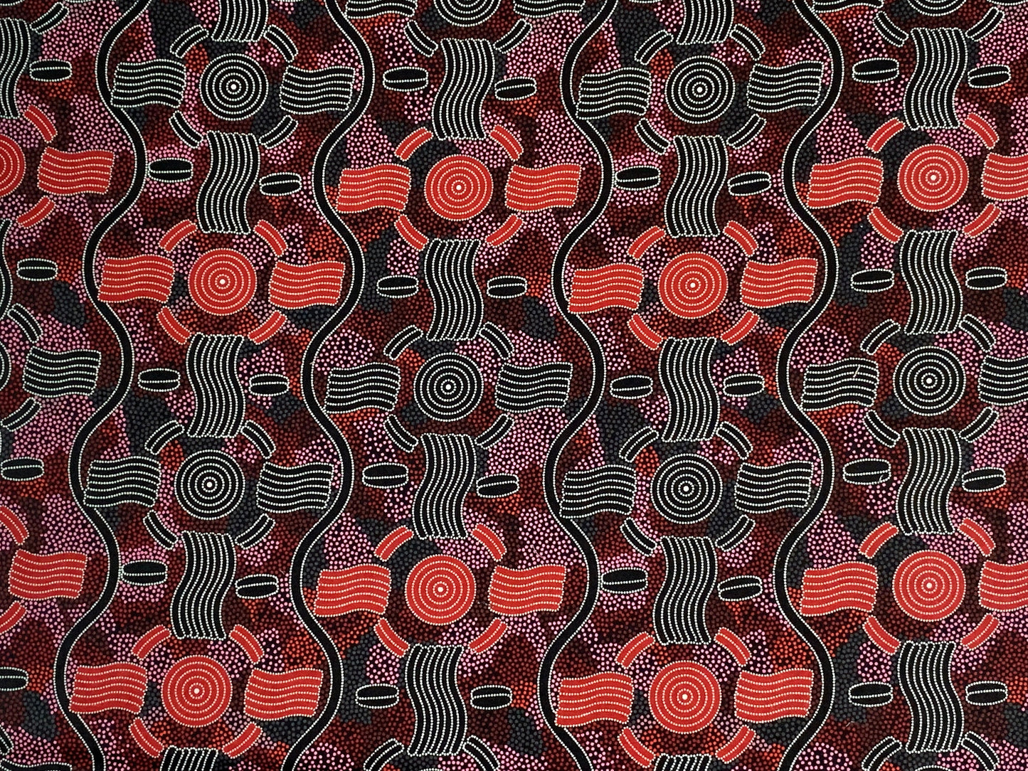 Australian Aboriginal Rain Dreaming Red
