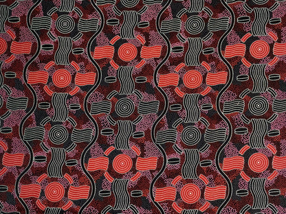 Australian Aboriginal Rain Dreaming Red