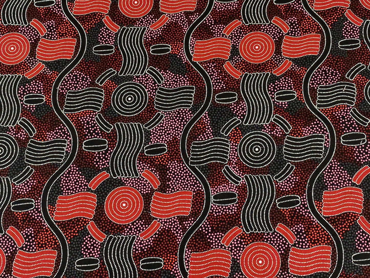 Australian Aboriginal Rain Dreaming Red
