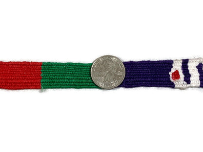 Hand Woven 3/4 Inch Wide Guatemalan Belt, Purse Strap, Sash Sold by the YARD. Cotton Mayan Toto Belt Textile in Primary Color Blocks