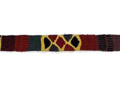 Hand Woven 1.25" Wide Guatemalan Belt, Purse Strap, Sash Sold by the YARD. Cotton Mayan Toto Belt Textile Mustard & Rust Extra Fancy Weave