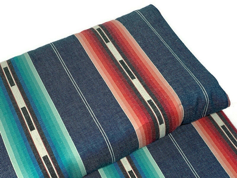 Southwest Style Woven Orange, Teal, & Gold