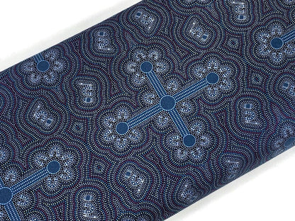 Australian Aboriginal Cotton Quilting Fabric by the YARD. M&S Textiles Ladies Dancing at Ceremony Purple. For quilting, apparel, home décor.