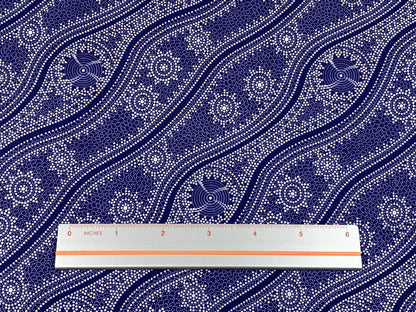 Australian Aboriginal Cotton Quilting Fabric by the YARD. M&S Textiles Stars in the Sky Purple. For sewing, quilting, apparel, home décor.