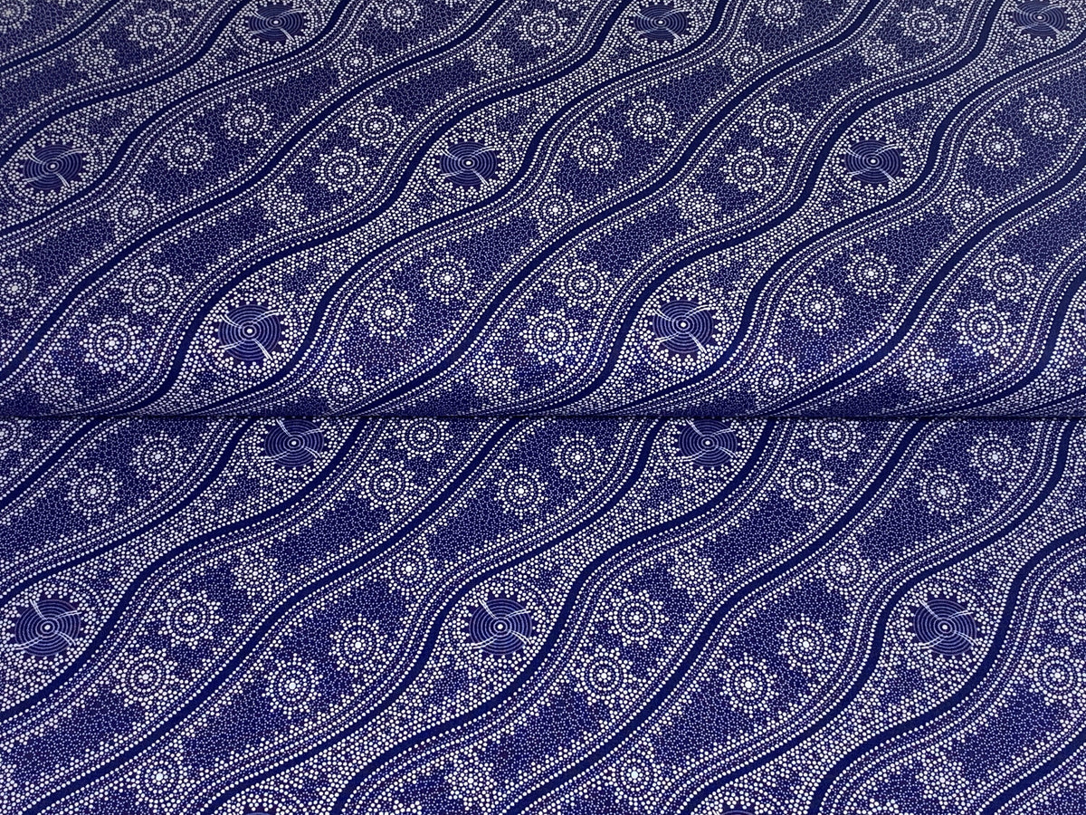 Australian Aboriginal Cotton Quilting Fabric by the YARD. M&S Textiles Stars in the Sky Purple. For sewing, quilting, apparel, home décor.