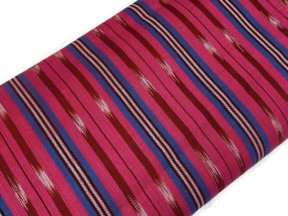 Guatemalan Handwoven Bright Pink Striped Ikat