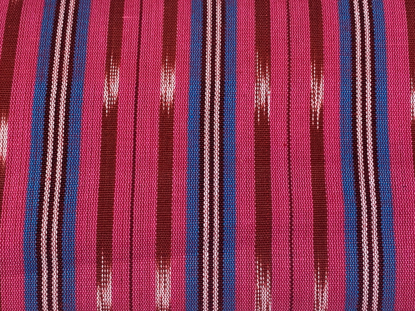 Guatemalan Handwoven Bright Pink Striped Ikat