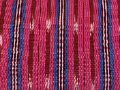 Guatemalan Handwoven Bright Pink Striped Ikat