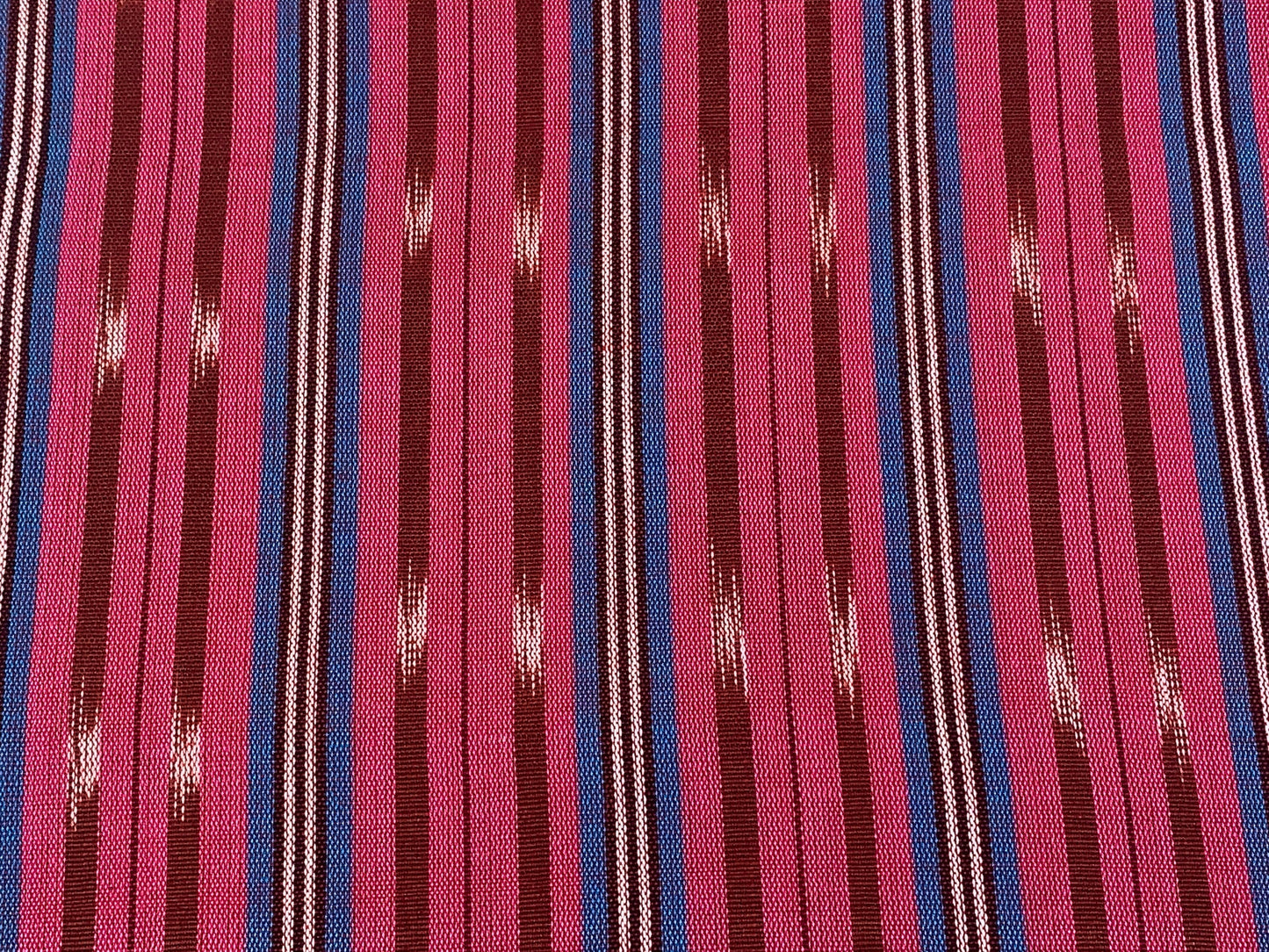 Guatemalan Handwoven Bright Pink Striped Ikat