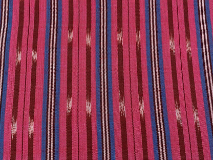 Guatemalan Handwoven Bright Pink Striped Ikat
