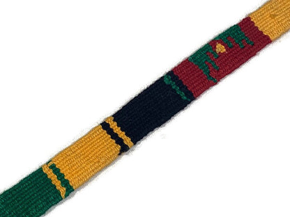 Hand Woven 1/2 Inch Wide Guatemalan Belt, Purse Strap, Sash by the YARD. Cotton Mayan Toto Belt Textile Rasta Colors Red/Green/Yellow/Black